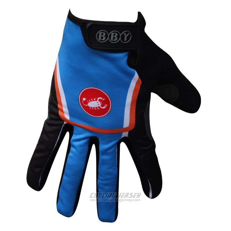 2014 Castelli Full Finger Gloves Cycling Bluee